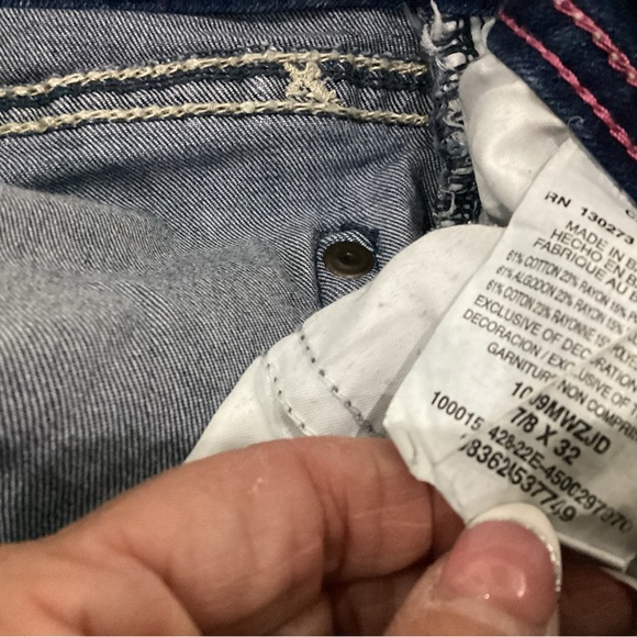 Wrangler Blue Denim Bootcut Jeans Size 7/8 x 32 - Picture 6 of 6